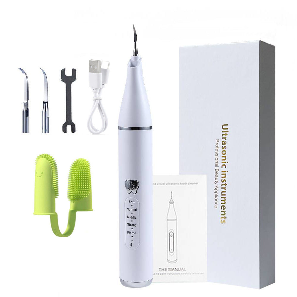 Portable Pet Teeth Cleaner USB Charge LED Light Home Use