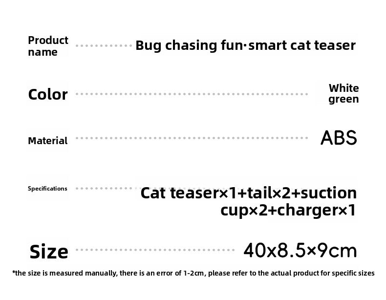 Worm Chasing Smart Sensor Caterpillar Cat Toy Automatic Teasing Wand