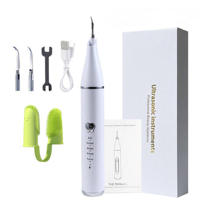 Portable Pet Teeth Cleaner USB Charge LED Light Home Use