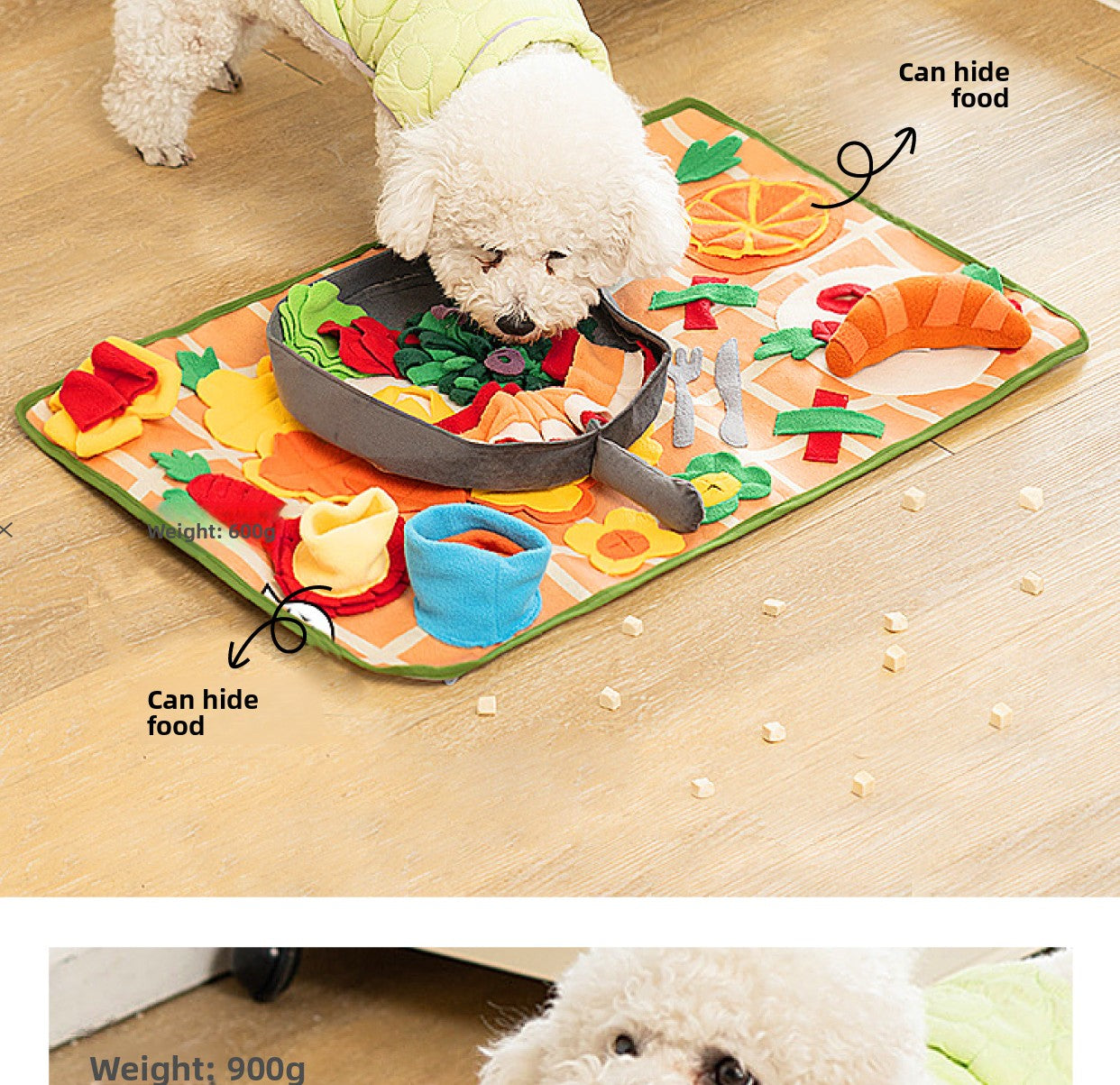 Dog Cat Toy Smell Interactive Puzzle Food Hiding Pad Relieving Stuffy
