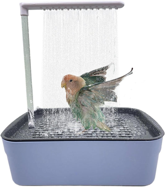 Self-Cleaning Bird Bather with 180° Gentle Spray