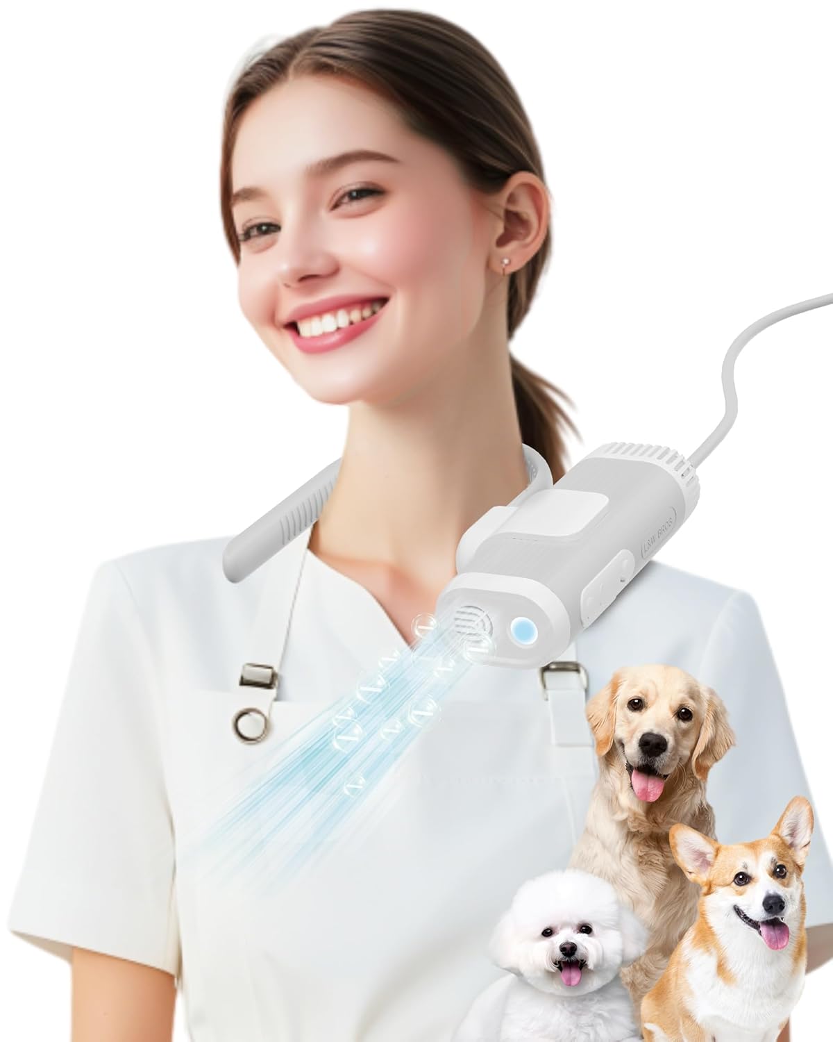 Hands-Free Pet Dryer: Low-Noise & 2X Faster Drying