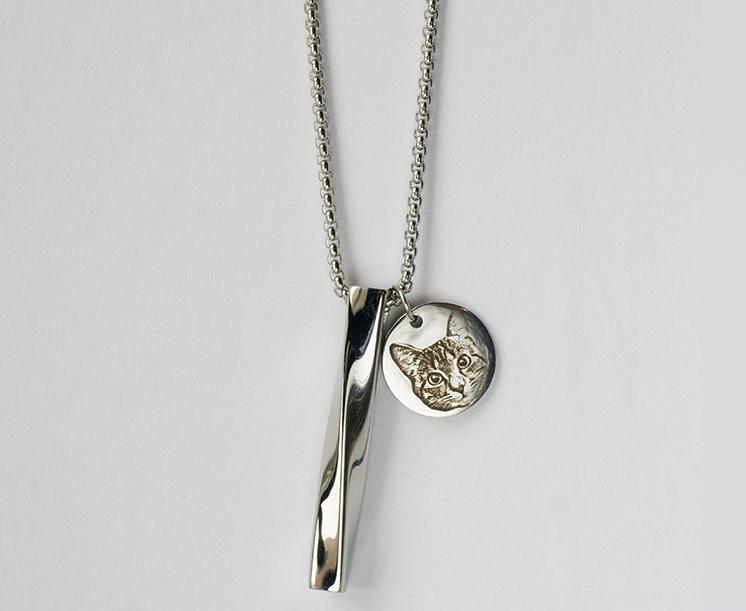Pet Memorial Jewelry - Custom Paw Print & Hair Keepsake Pendant