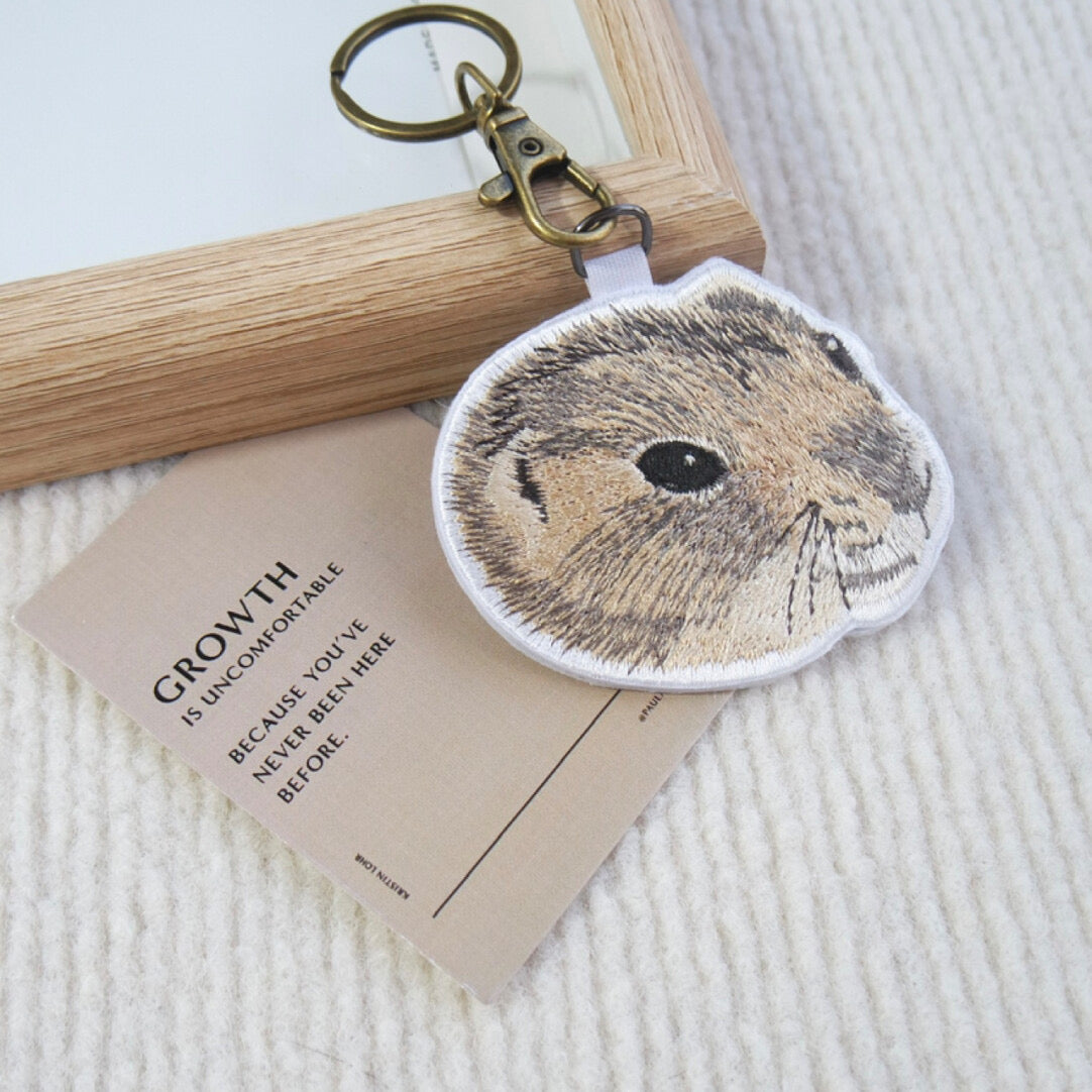 Custom Pet Embroidery Keychain