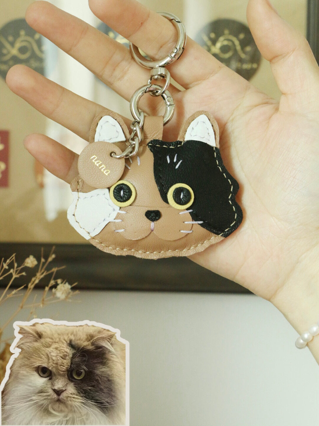Handcrafted French Lambskin Keychain