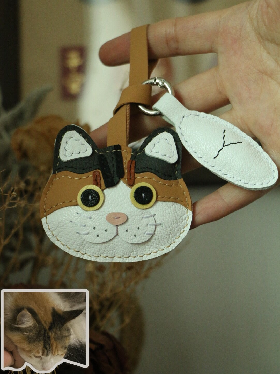 Handcrafted French Lambskin Keychain