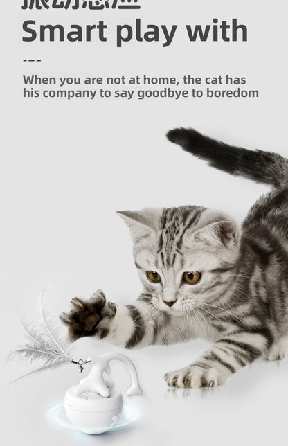 SmartMotion Cat Play Ball: Auto-Random Moves Rechargeable