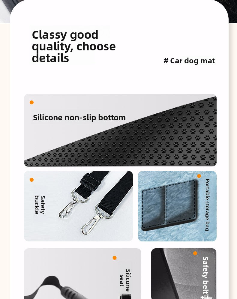 Pet Car Seat Cushion Dog Car Seat Travel Essential Seat Cover