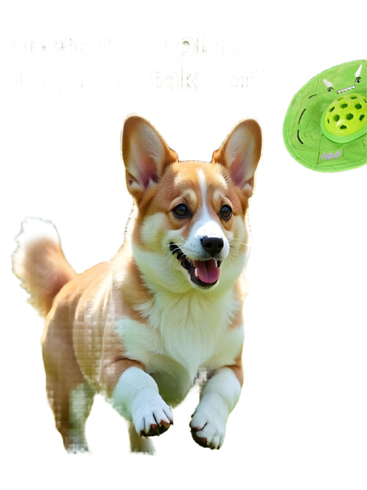 Pet Dog Toy Food Hiding and Dispensing Frisbee Plush Toy
