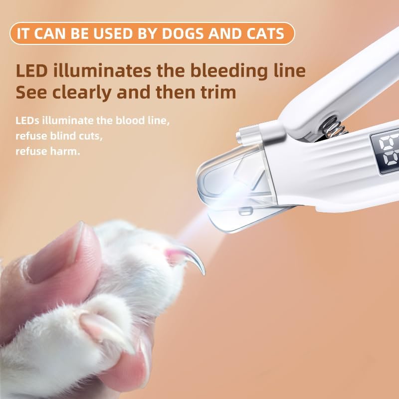 Rechargeable 2-in-1 Pet Nail Grinder & Clipper | LED Display w/ Power Status (For Cats/Dogs)