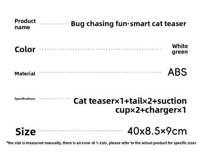 Worm Chasing Smart Sensor Caterpillar Cat Toy Automatic Teasing Wand