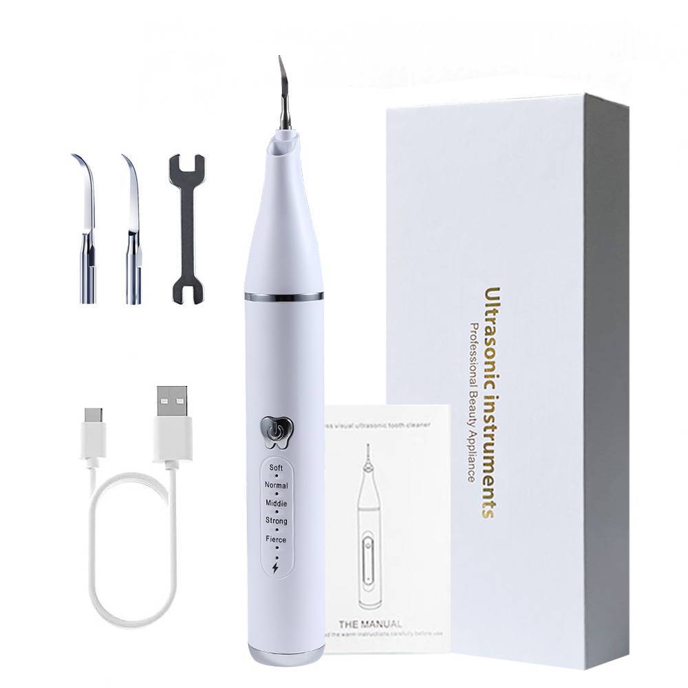 Portable Pet Teeth Cleaner USB Charge LED Light Home Use