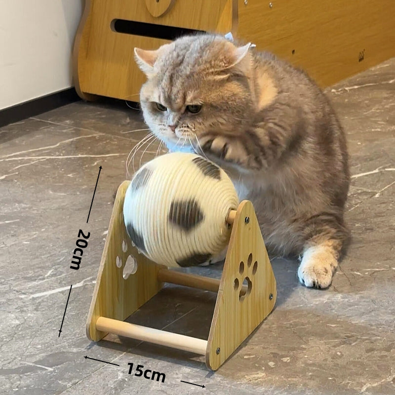Vertical Sisal Cat Scratcher with Rolling Ball