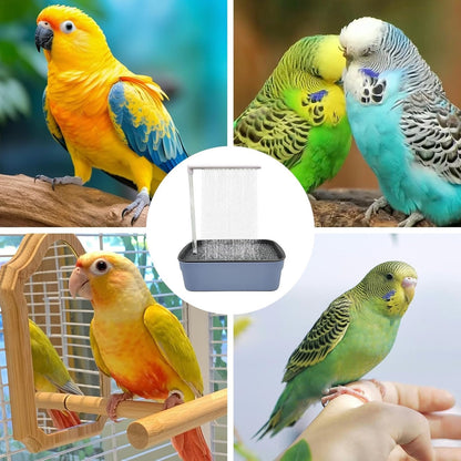 Self-Cleaning Bird Bather with 180° Gentle Spray
