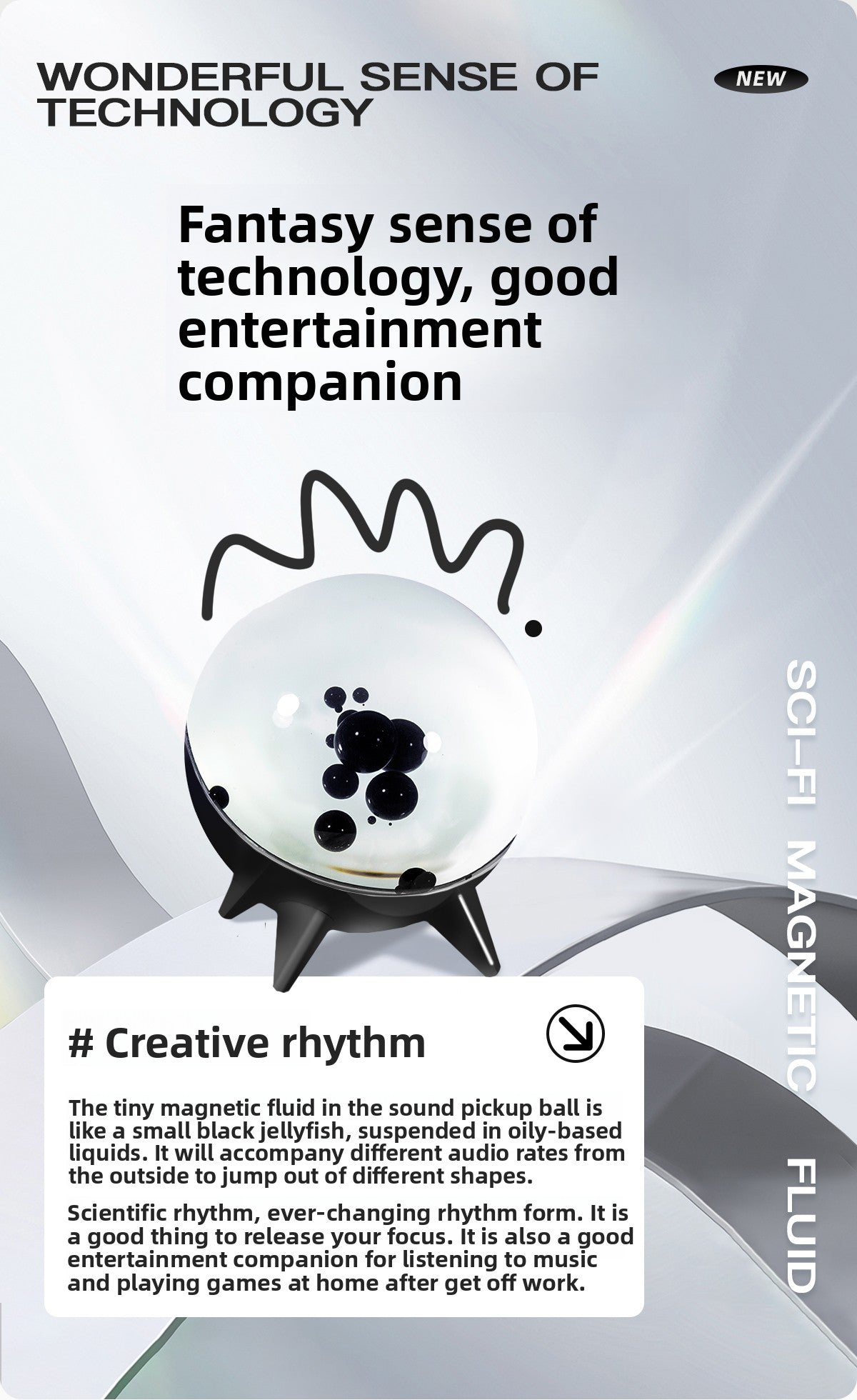 Venom Rhythm Light: Magnetic Fluid Music Visualizer
