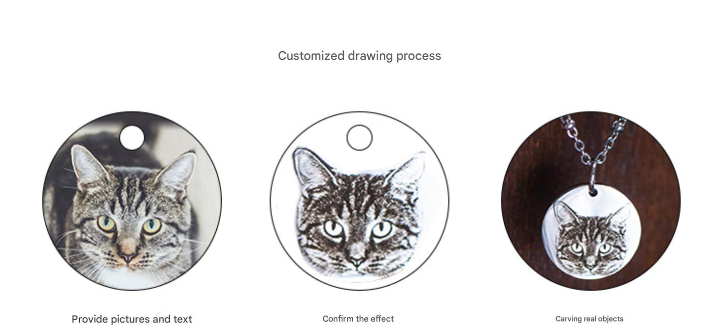 Pet Memorial Jewelry - Custom Paw Print & Hair Keepsake Pendant
