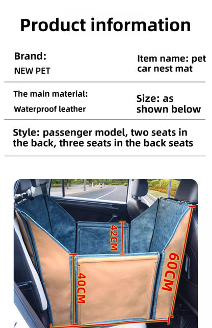 Pet Car Seat Cushion Dog Car Seat Travel Essential Seat Cover
