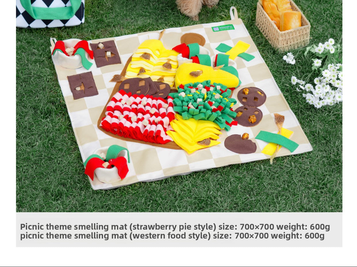 Dog Cat Toy Smell Interactive Puzzle Food Hiding Pad Relieving Stuffy