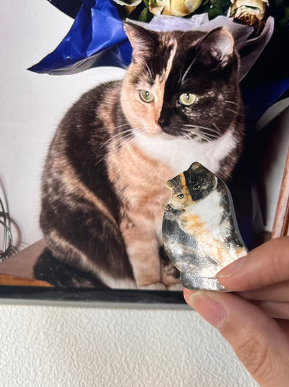 Custom Cat Fridge Magnet - Hand-Sculpted Stone Clay Charm