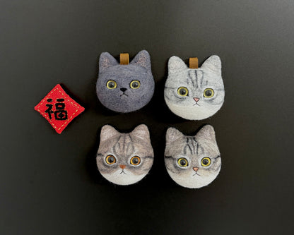 Customizable Wool Keychian Hanging  (6cm Whimsical Magnet)