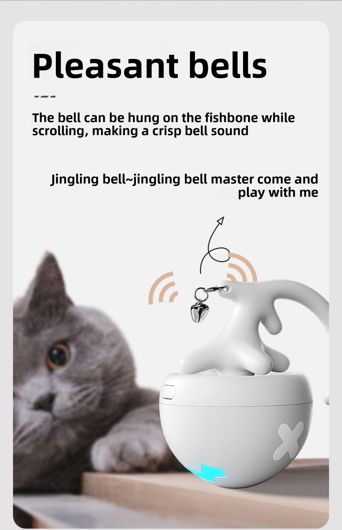 SmartMotion Cat Play Ball: Auto-Random Moves Rechargeable