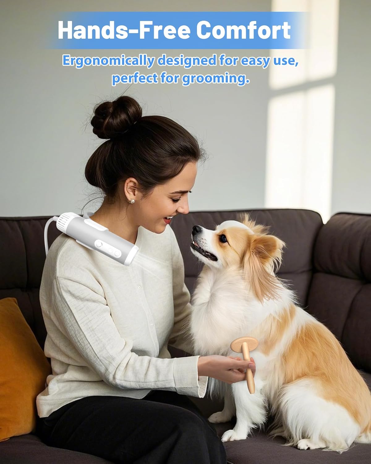 Hands-Free Pet Dryer: Low-Noise & 2X Faster Drying