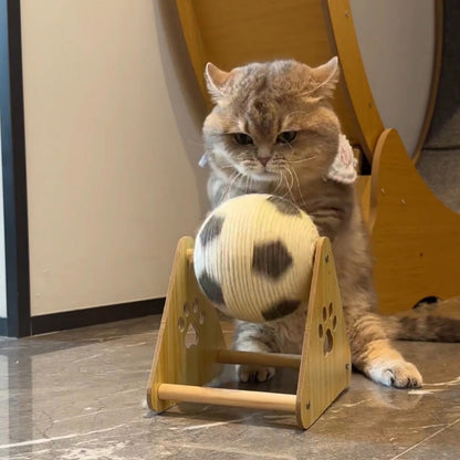 Vertical Sisal Cat Scratcher with Rolling Ball