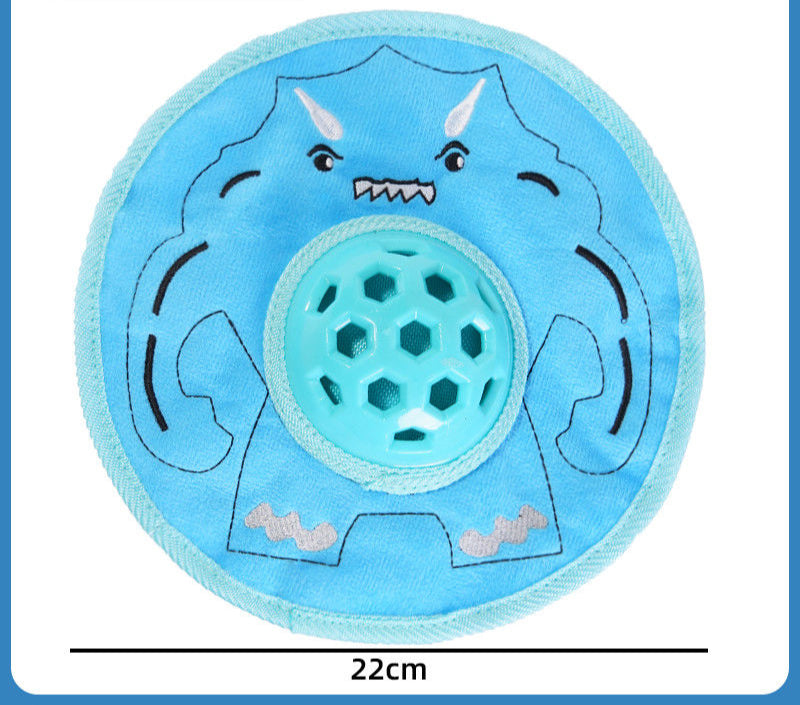 Pet Dog Toy Food Hiding and Dispensing Frisbee Plush Toy