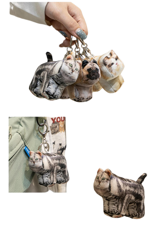 Custom Pet Memory Pillow - Personalized Plush Keychain (10cm Velvet Keepsake)