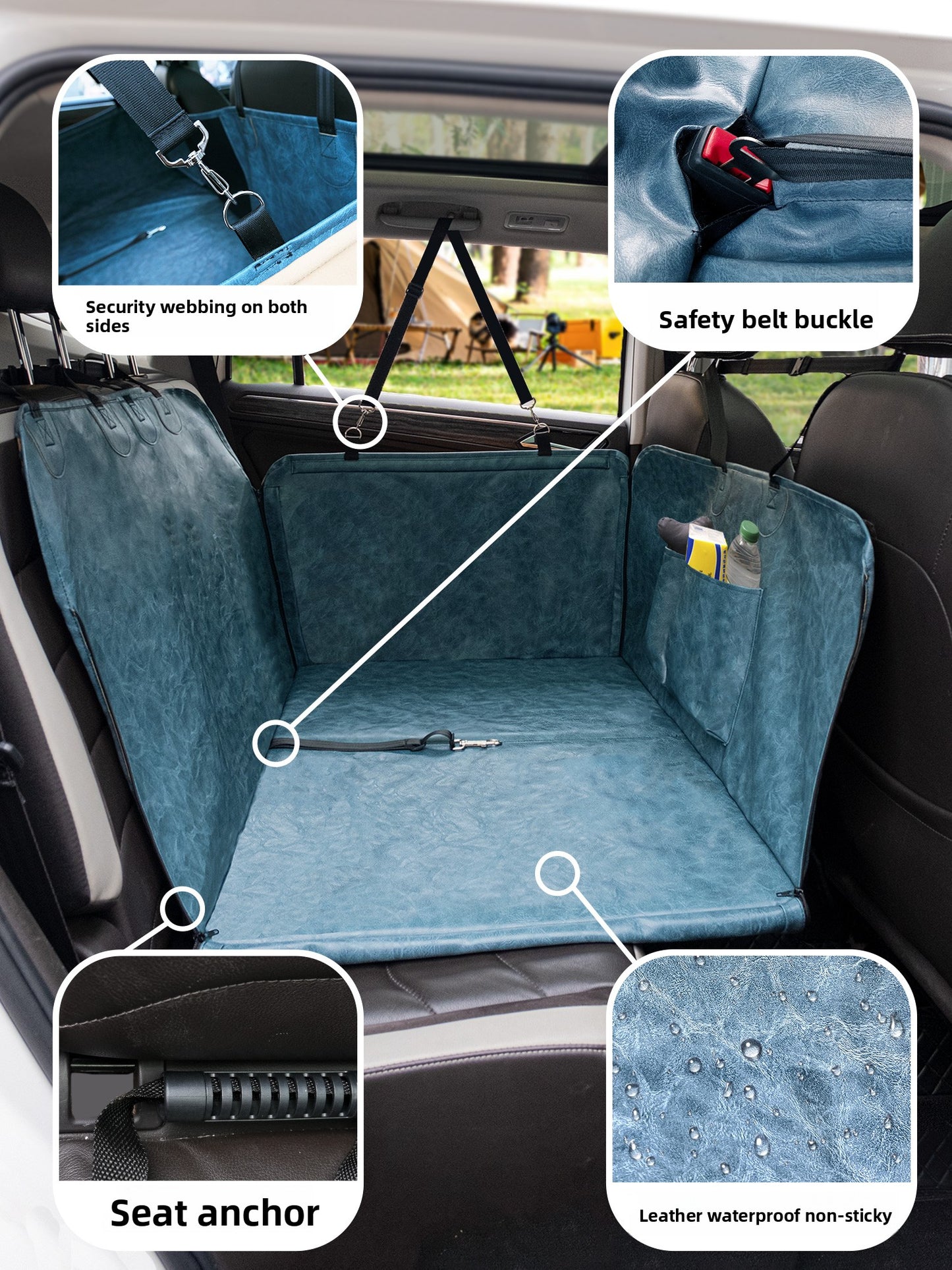 Pet Car Seat Cushion Dog Car Seat Travel Essential Seat Cover
