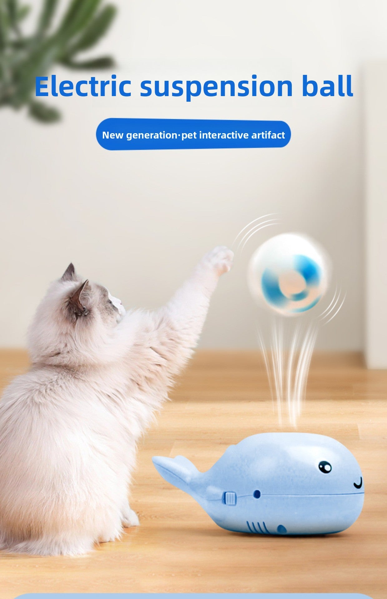 WhaleMotion Floating Ball Cat Toy
