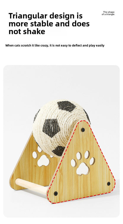 Vertical Sisal Cat Scratcher with Rolling Ball