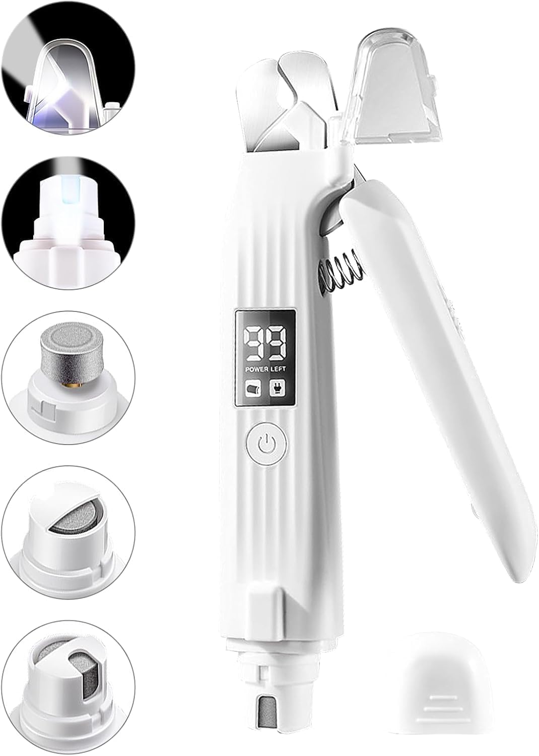 Rechargeable 2-in-1 Pet Nail Grinder & Clipper | LED Display w/ Power Status (For Cats/Dogs)