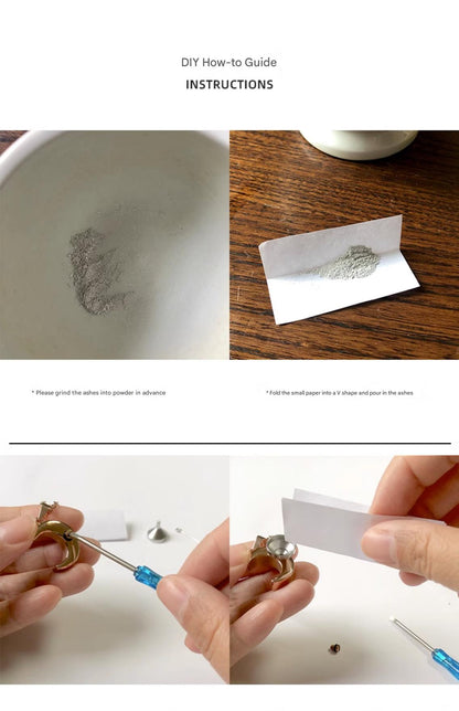 Pet Memorial Jewelry - Custom Paw Print & Hair Keepsake Pendant
