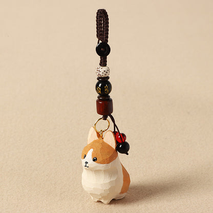 Hand-Carved Pet Memorial Charm - Basswood Keychain/Decor Gift