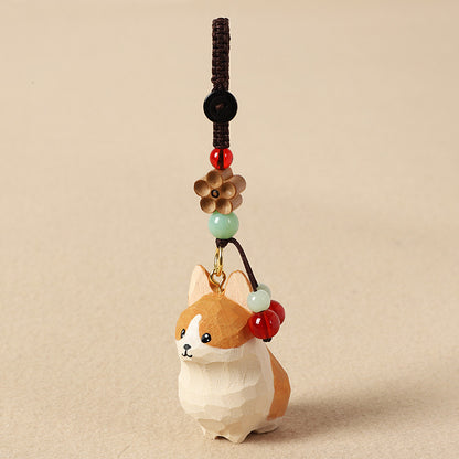 Hand-Carved Pet Memorial Charm - Basswood Keychain/Decor Gift