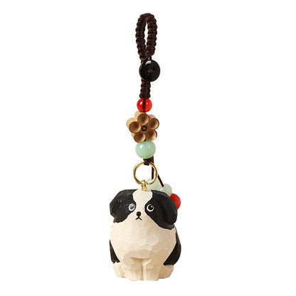 Hand-Carved Pet Memorial Charm - Basswood Keychain/Decor Gift