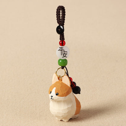 Hand-Carved Pet Memorial Charm - Basswood Keychain/Decor Gift