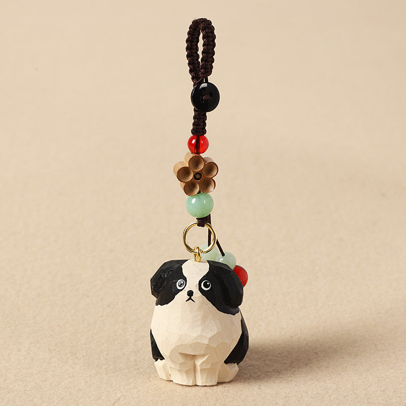 Hand-Carved Pet Memorial Charm - Basswood Keychain/Decor Gift