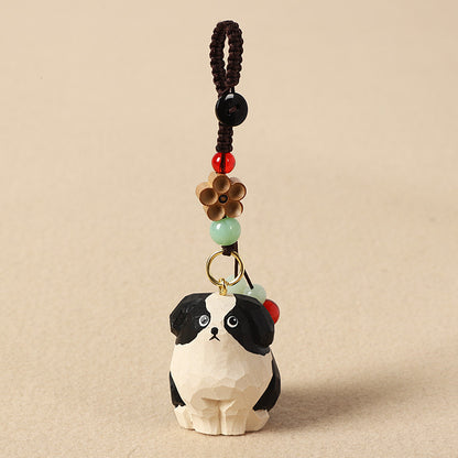 Hand-Carved Pet Memorial Charm - Basswood Keychain/Decor Gift
