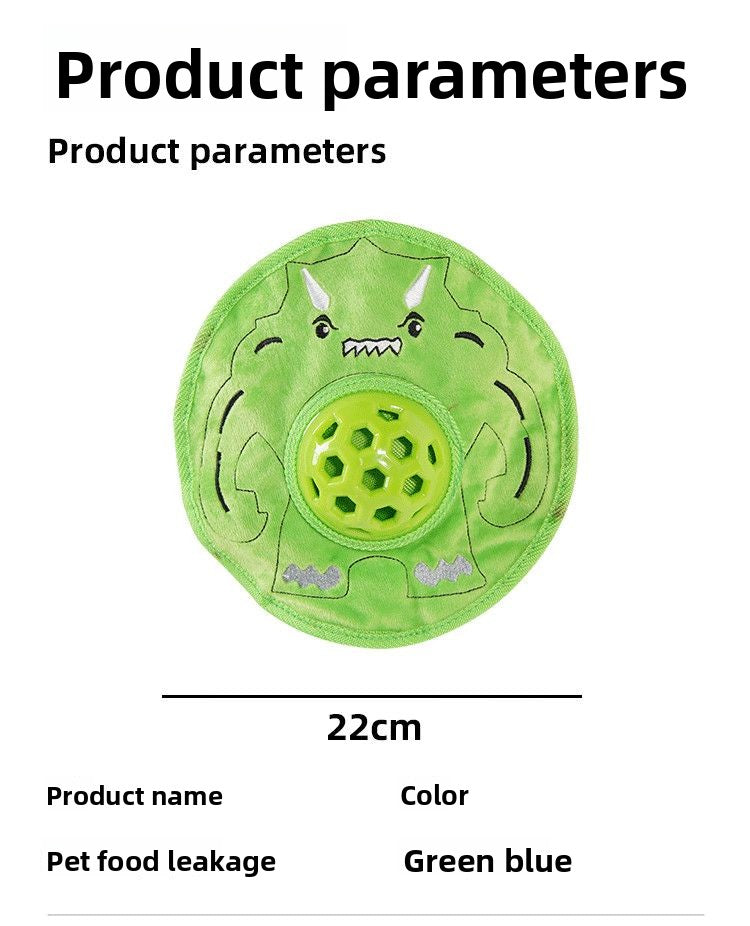 Pet Dog Toy Food Hiding and Dispensing Frisbee Plush Toy