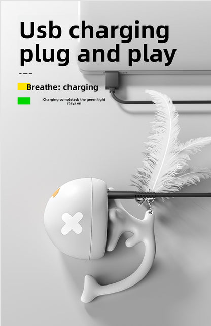 SmartMotion Cat Play Ball: Auto-Random Moves Rechargeable