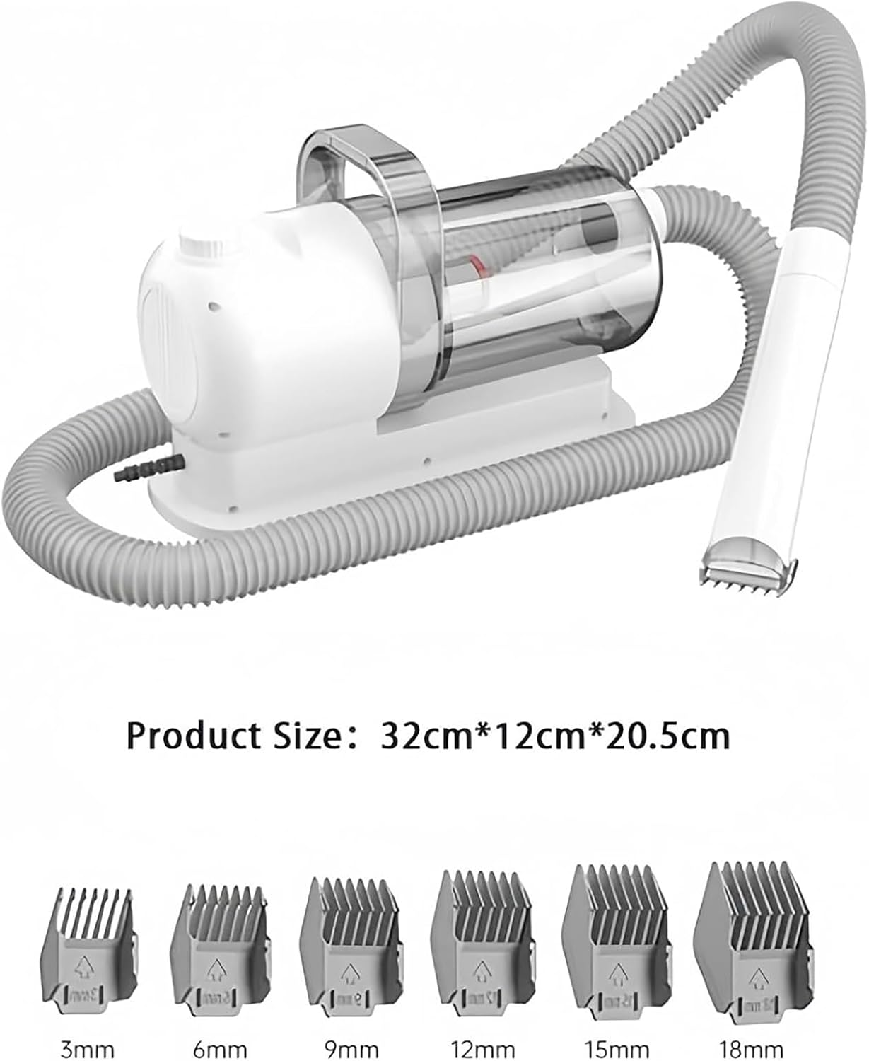 Pet Grooming Vacuum Kit 2.5L Adjustable Tools