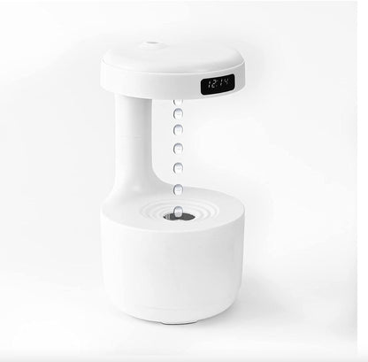 Anti-Gravity Effect Humidifier & Diffuser w/ Digital Clock | 8-Hr Runtime, Auto Shutoff, Mood Light