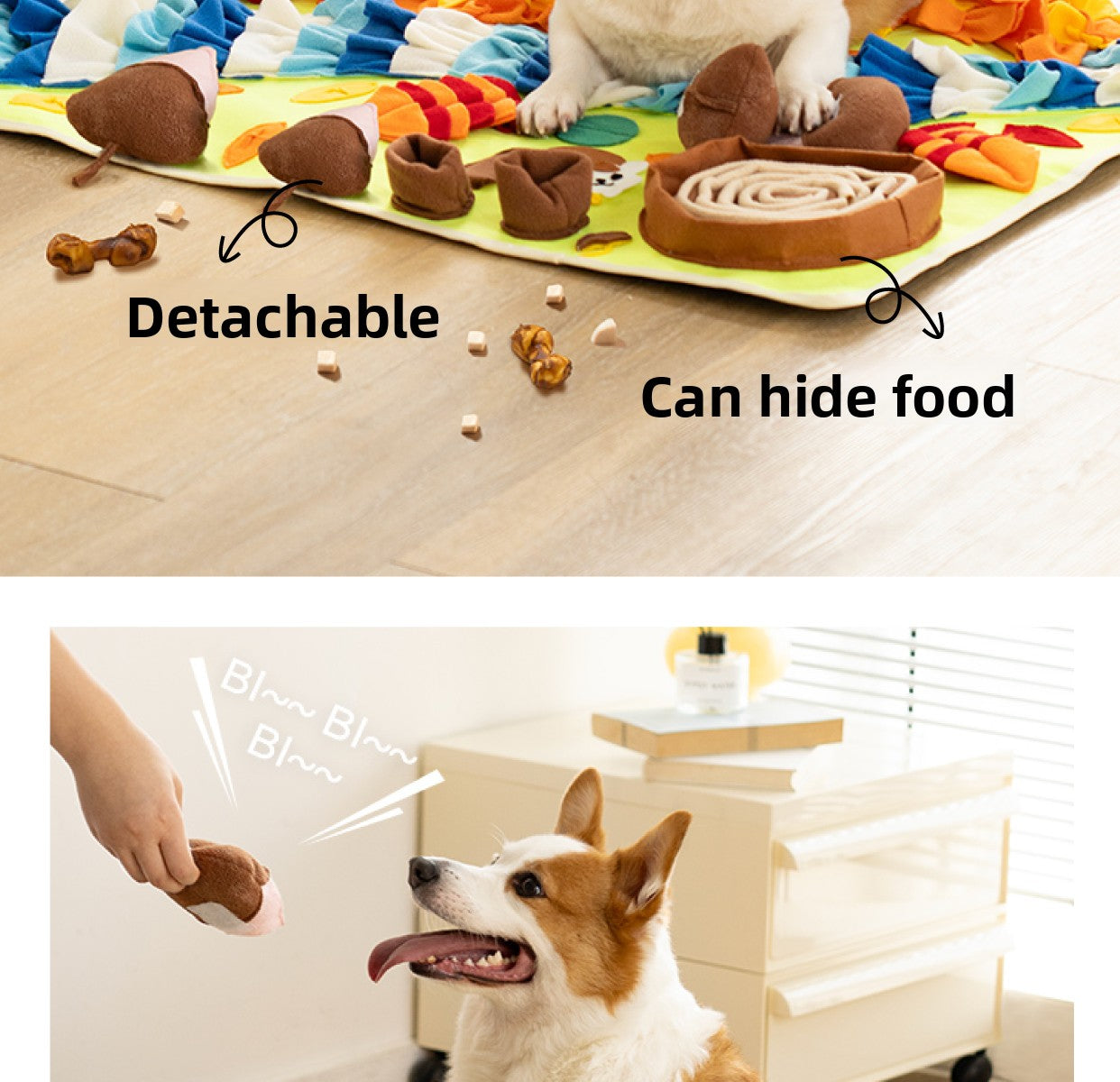 Dog Cat Toy Smell Interactive Puzzle Food Hiding Pad Relieving Stuffy