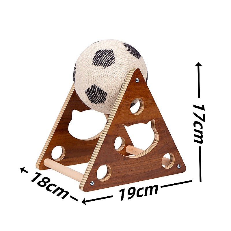 Vertical Sisal Cat Scratcher with Rolling Ball