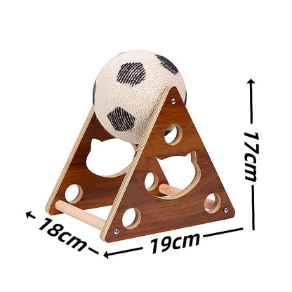Vertical Sisal Cat Scratcher with Rolling Ball