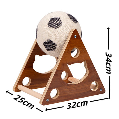 Vertical Sisal Cat Scratcher with Rolling Ball