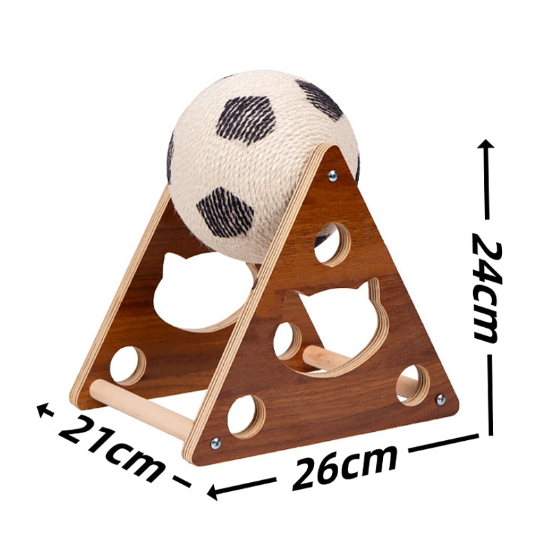 Vertical Sisal Cat Scratcher with Rolling Ball