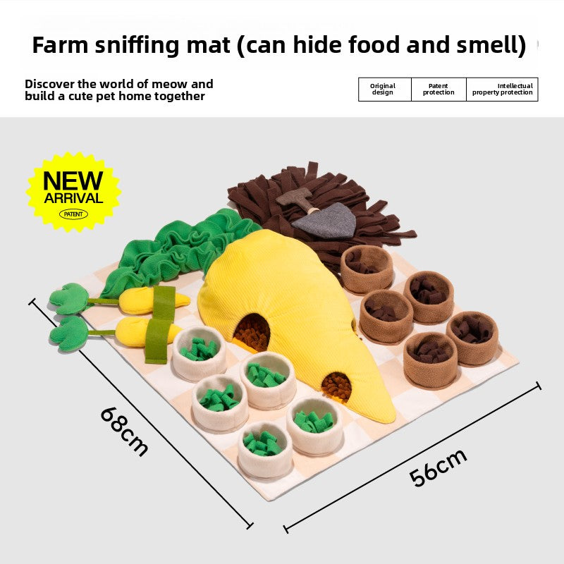 Dog Cat Toy Smell Interactive Puzzle Food Hiding Pad Relieving Stuffy